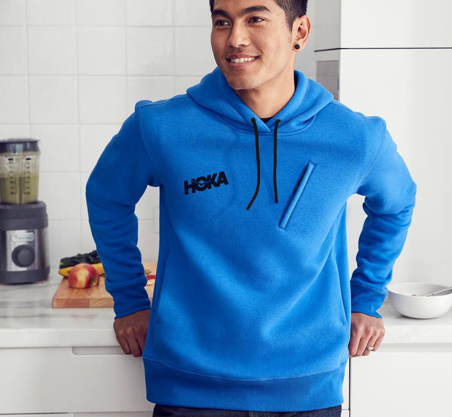 Sudadera Con Capucha Hoka One One Hombre Azules - Performance - FWRC12053